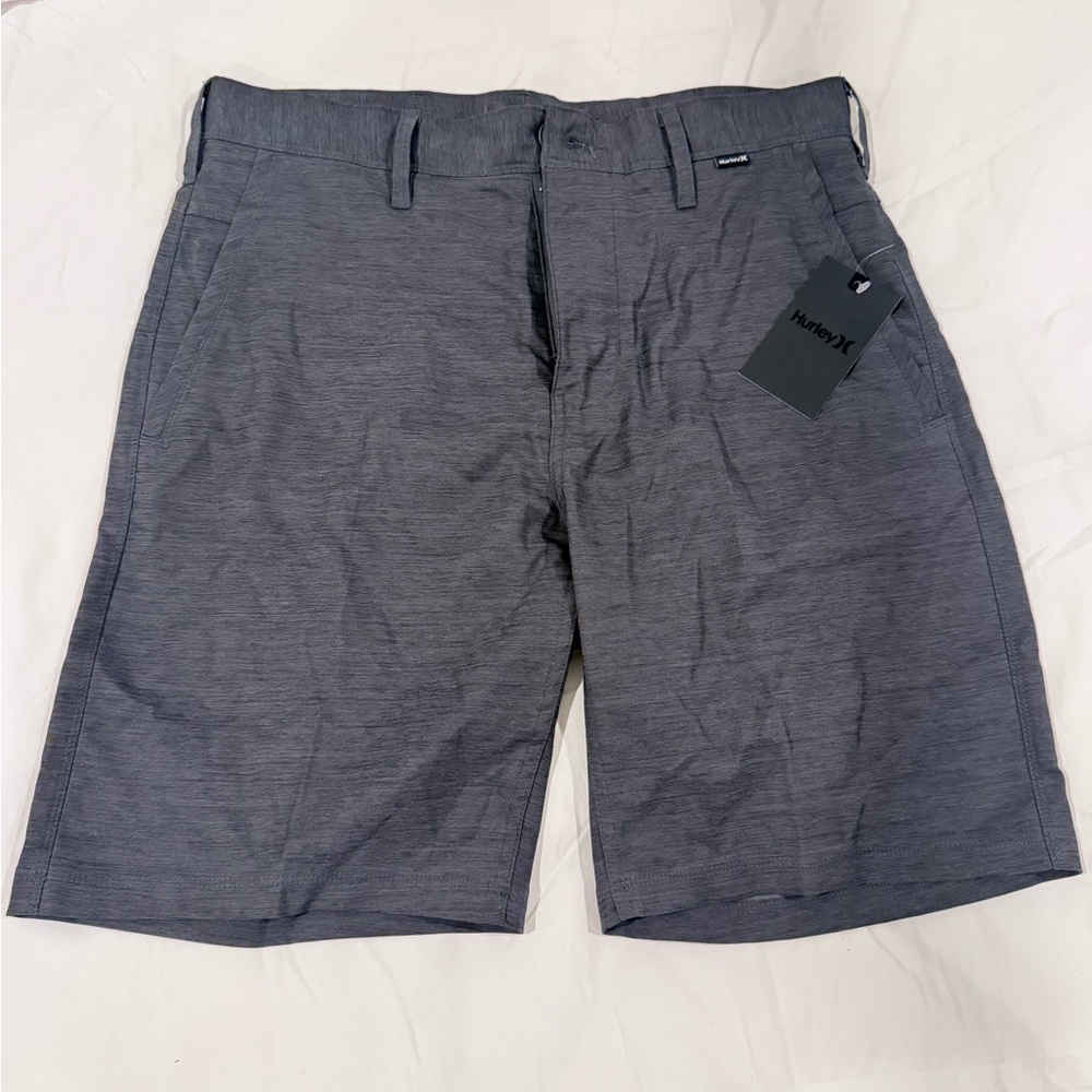 Hurley Men's Charcoal Flat Front Shorts